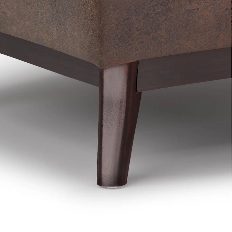 WYNDENHALL Ethan Pouf de table rectangulaire style moderne du milieu du siècle, 34 pouces de large
