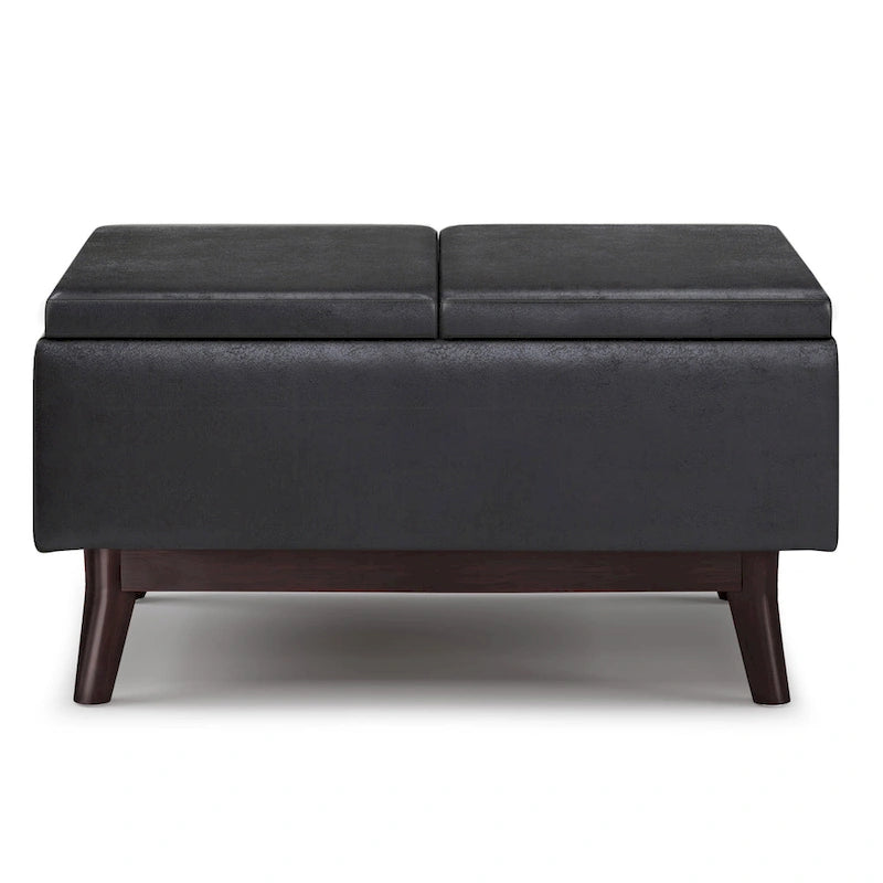 WYNDENHALL Ethan Pouf de table rectangulaire style moderne du milieu du siècle, 34 pouces de large