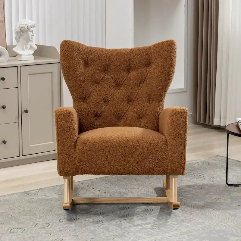 Fauteuil à bascule capitonné Fauteuil à bascule d'appoint