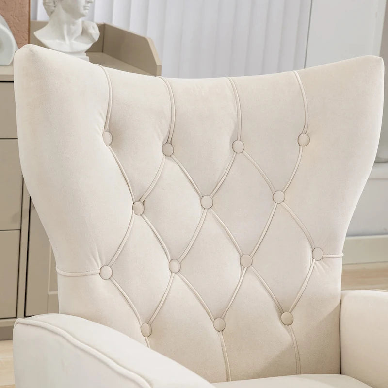 Fauteuil à bascule capitonné Fauteuil à bascule d'appoint