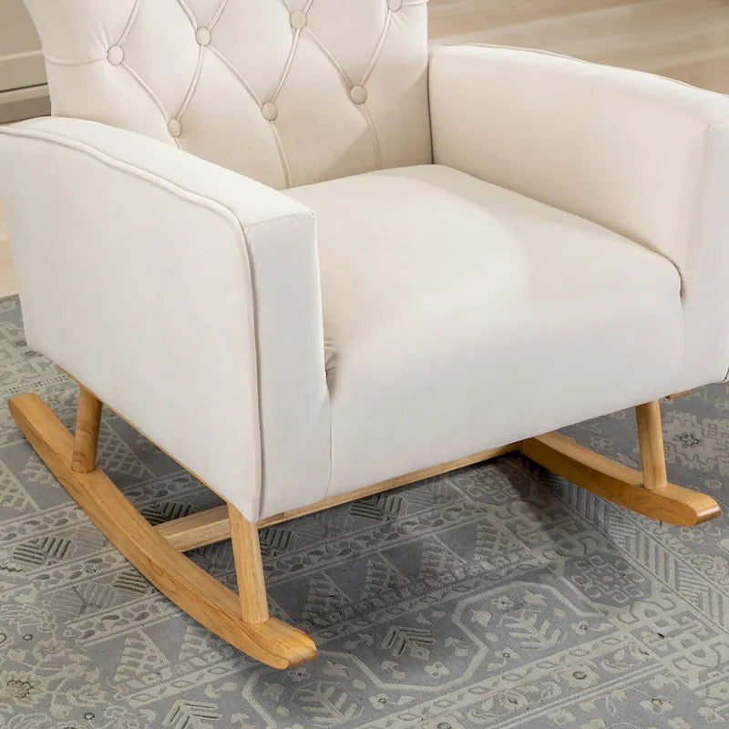 Fauteuil à bascule capitonné Fauteuil à bascule d'appoint