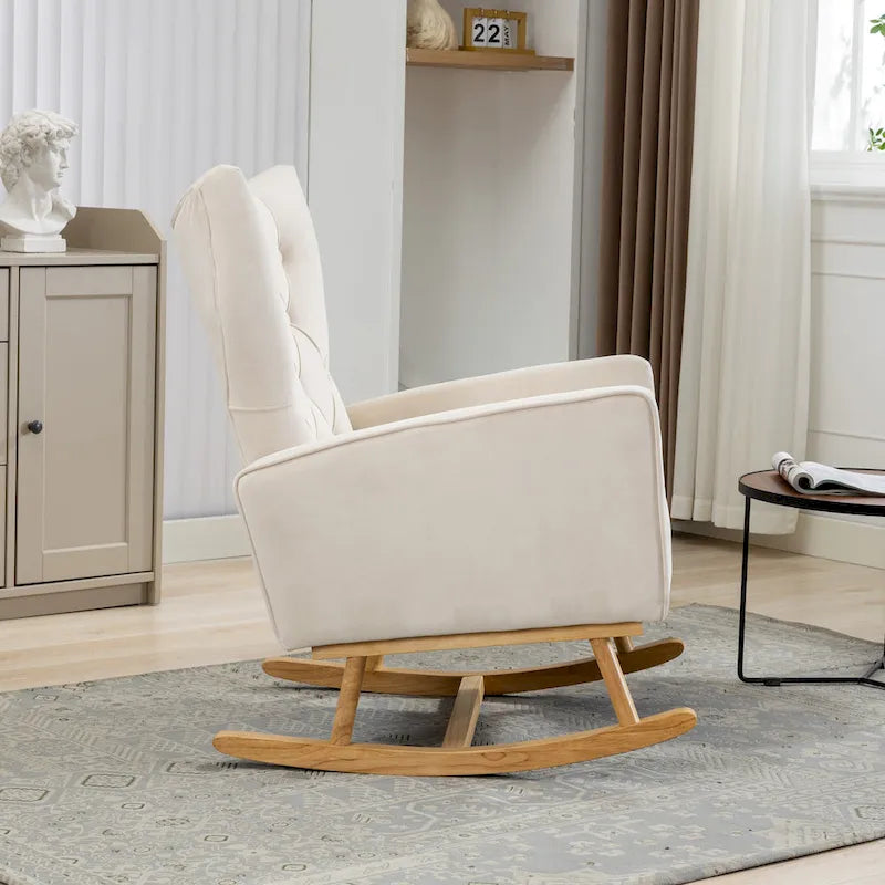Fauteuil à bascule capitonné Fauteuil à bascule d'appoint