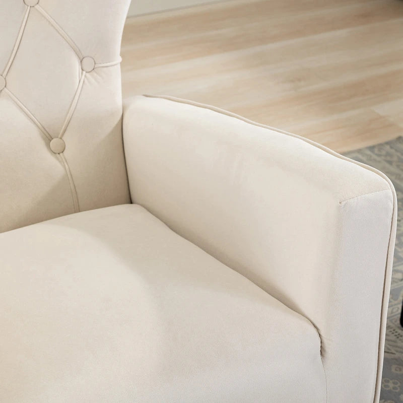 Fauteuil à bascule capitonné Fauteuil à bascule d'appoint