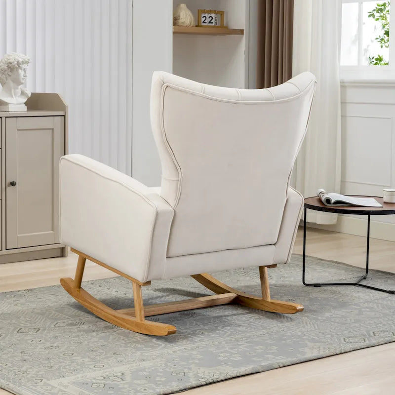 Fauteuil à bascule capitonné Fauteuil à bascule d'appoint