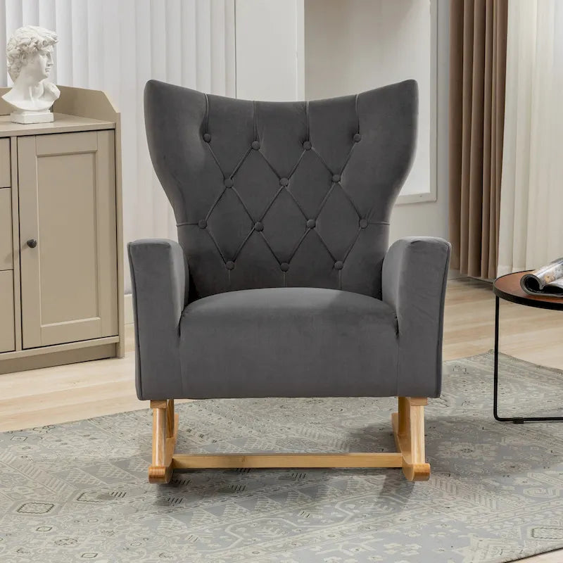Fauteuil à bascule capitonné Fauteuil à bascule d'appoint