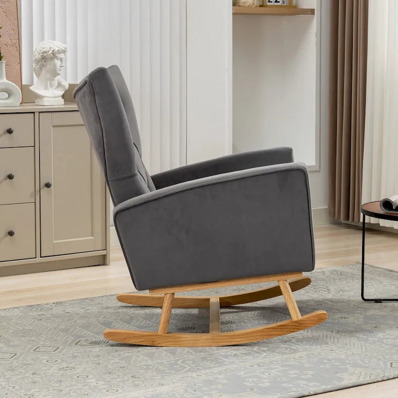 Fauteuil à bascule capitonné Fauteuil à bascule d'appoint