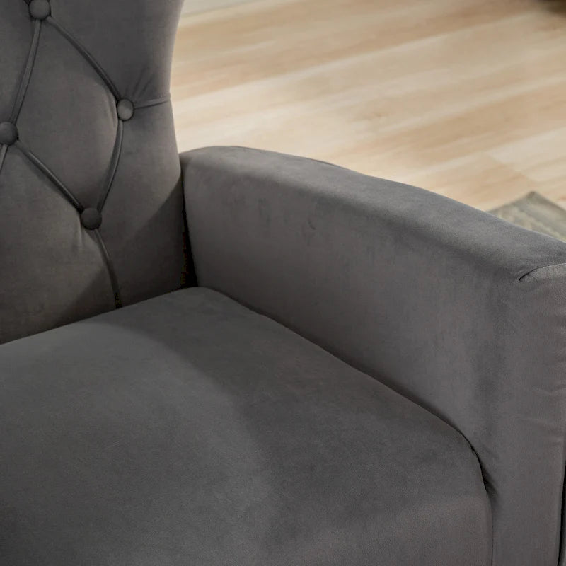 Fauteuil à bascule capitonné Fauteuil à bascule d'appoint