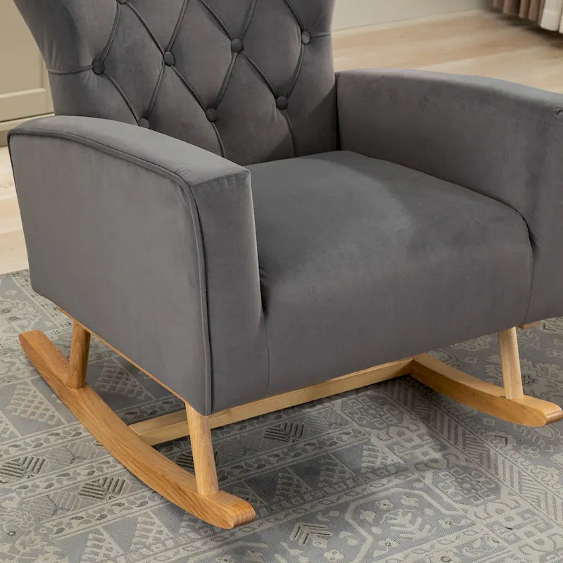 Fauteuil à bascule capitonné Fauteuil à bascule d'appoint