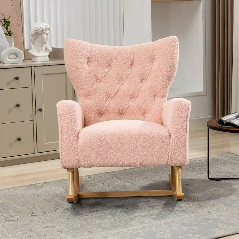 Fauteuil à bascule capitonné Fauteuil à bascule d'appoint
