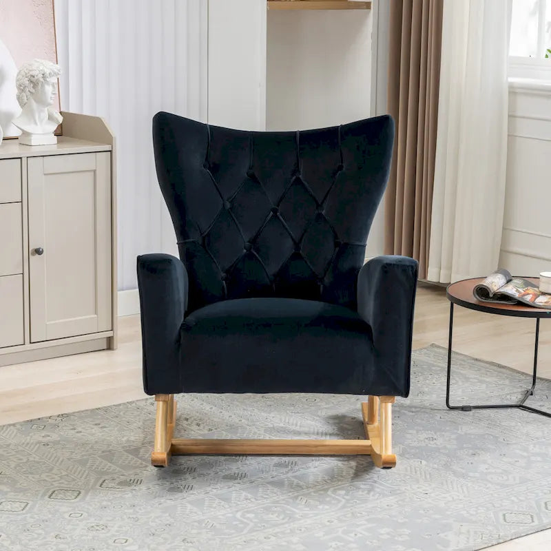 Fauteuil à bascule capitonné Fauteuil à bascule d'appoint
