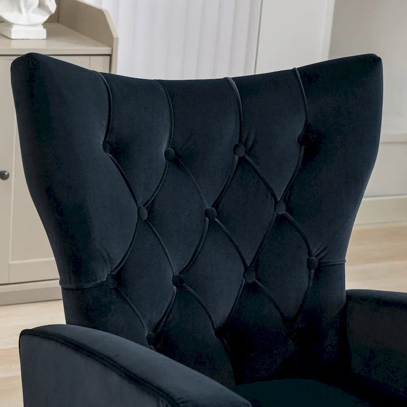 Fauteuil à bascule capitonné Fauteuil à bascule d'appoint