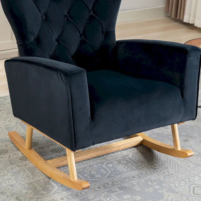 Fauteuil à bascule capitonné Fauteuil à bascule d'appoint