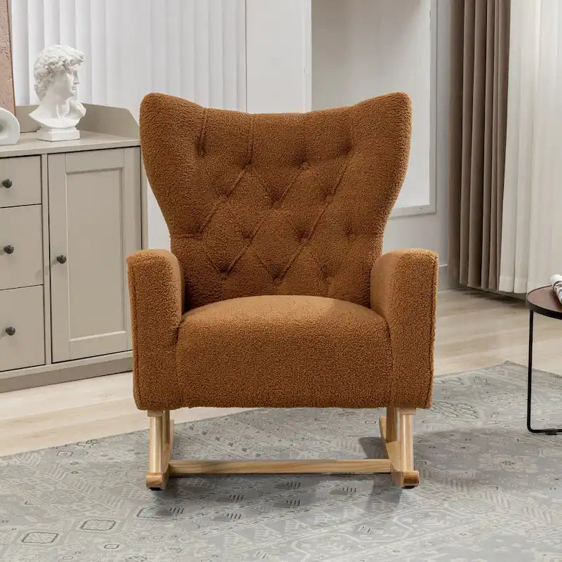 Fauteuil à bascule capitonné Fauteuil à bascule d'appoint