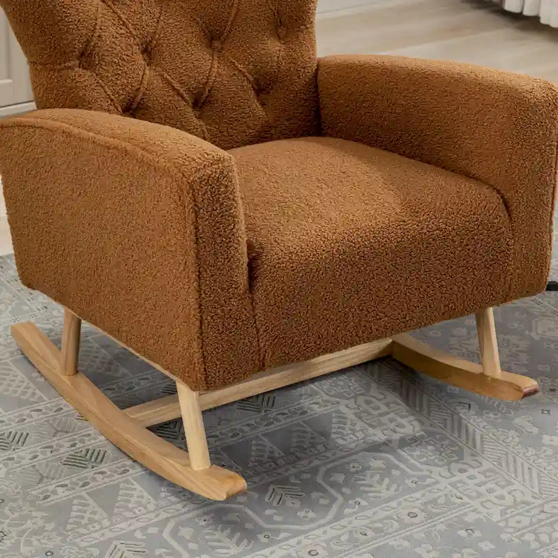 Fauteuil à bascule capitonné Fauteuil à bascule d'appoint