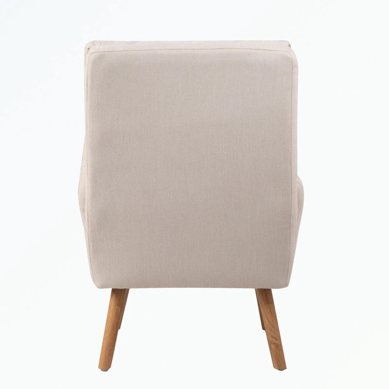 Fauteuil d'appoint et son pouf, avec dossier réglable