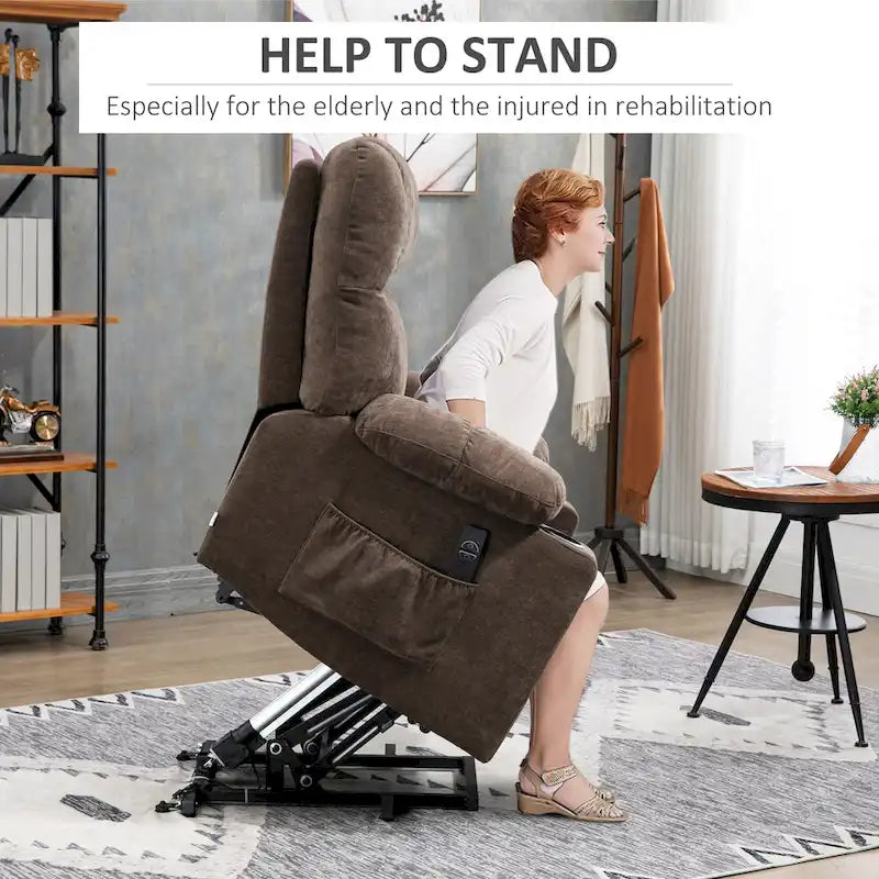 Fauteuil inclinable électrique HOMCOM pour personnes âgées, fauteuil inclinable surdimensionné avec télécommande pour salon