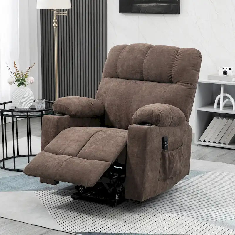 Fauteuil inclinable électrique HOMCOM pour personnes âgées, fauteuil inclinable surdimensionné avec télécommande pour salon