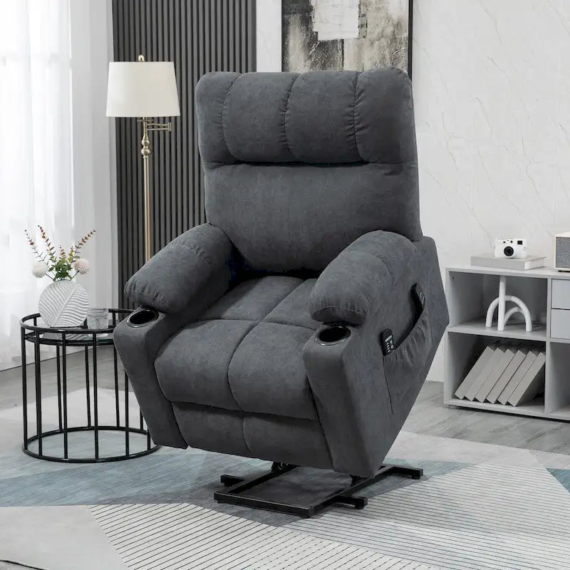 Fauteuil inclinable électrique HOMCOM pour personnes âgées, fauteuil inclinable surdimensionné avec télécommande pour salon