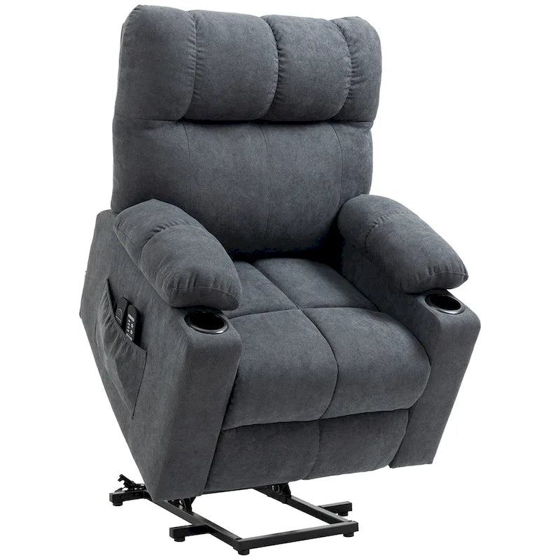Fauteuil inclinable électrique HOMCOM pour personnes âgées, fauteuil inclinable surdimensionné avec télécommande pour salon