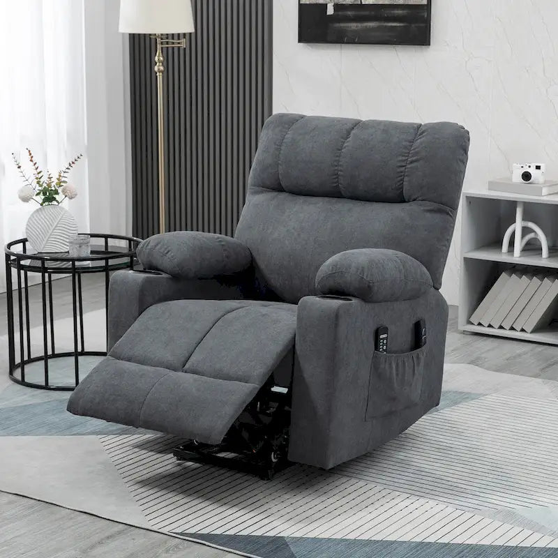 Fauteuil inclinable électrique HOMCOM pour personnes âgées, fauteuil inclinable surdimensionné avec télécommande pour salon