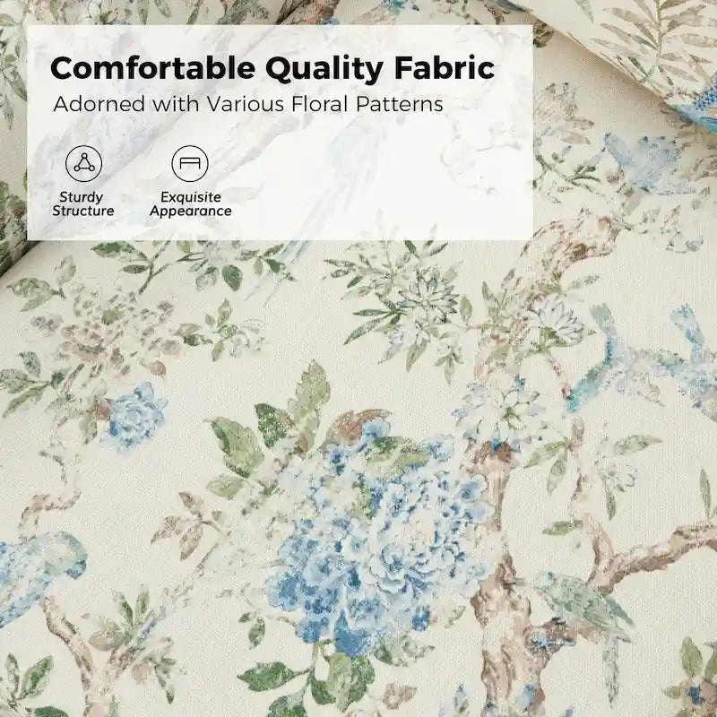 Fauteuil pivotant Alois Floral Slipcover avec coussin amovible, lot de 2, par HULALA HOME