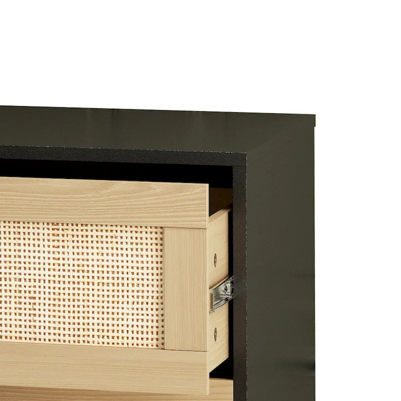 Commode à 6 tiroirs en rotin, chambre à coucher, salon