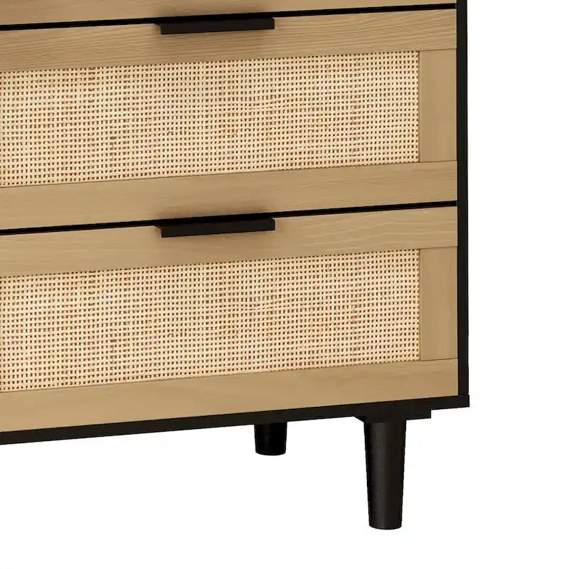 Commode à 6 tiroirs en rotin, chambre à coucher, salon