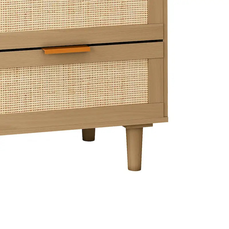Commode à 6 tiroirs en rotin, chambre à coucher, salon