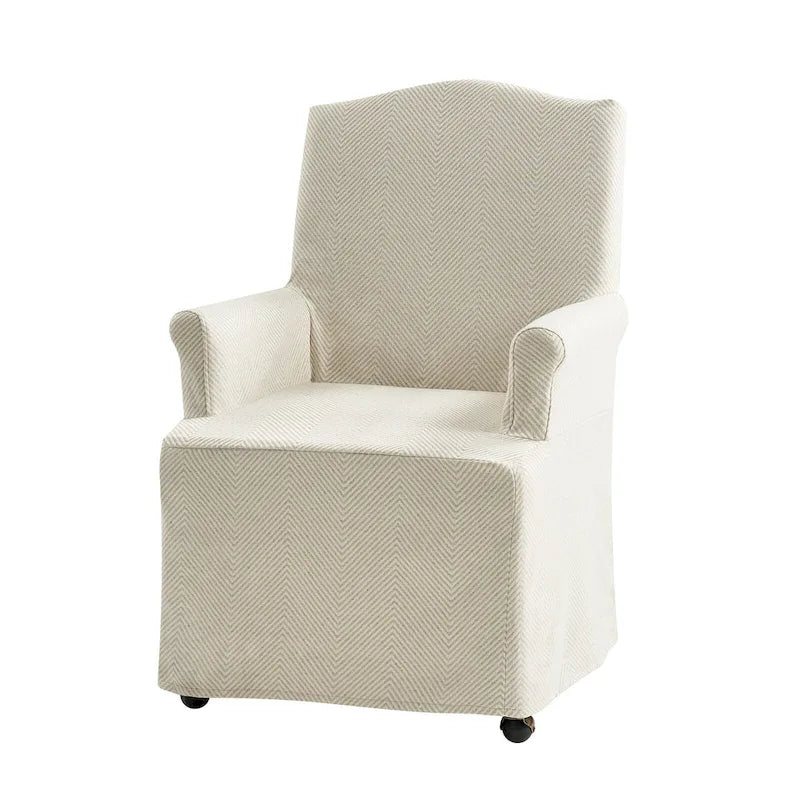 Chaise de salle à manger déhoussable et rembourrée Alethea avec pieds en bois massif par HULALA HOME