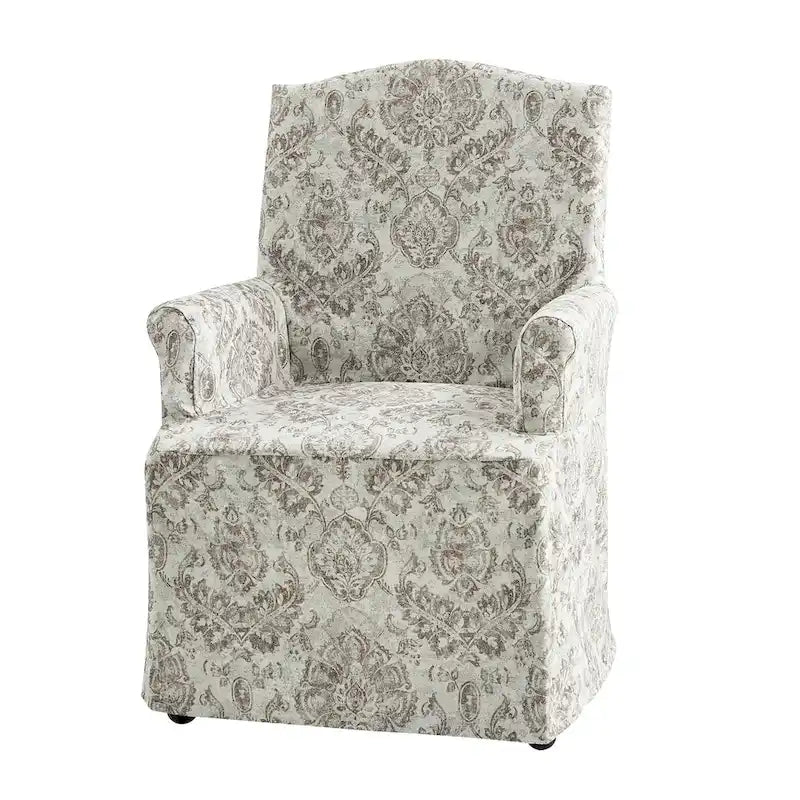 Chaise de salle à manger déhoussable et rembourrée Alethea avec pieds en bois massif par HULALA HOME