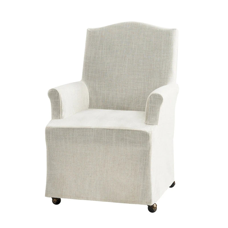 Chaise de salle à manger déhoussable et rembourrée Alethea avec pieds en bois massif par HULALA HOME