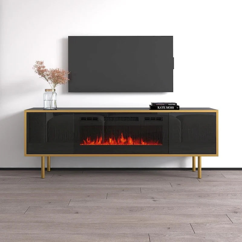Meuble TV 65" pour cheminée électrique Goldie BL-EF