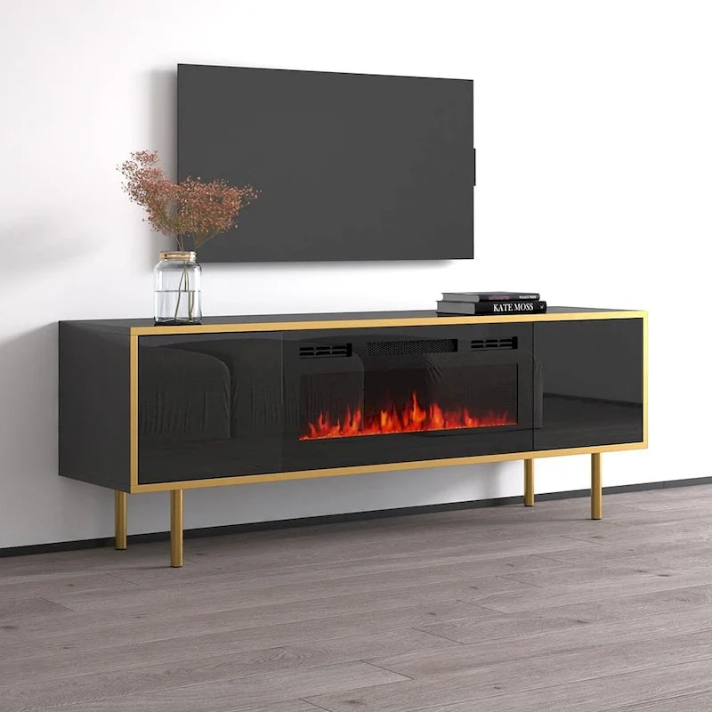 Meuble TV 65" pour cheminée électrique Goldie BL-EF