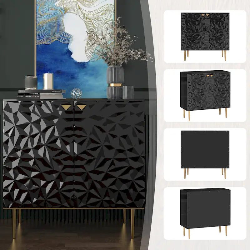 Clihome Armoire de rangement d'appoint à 2 portes