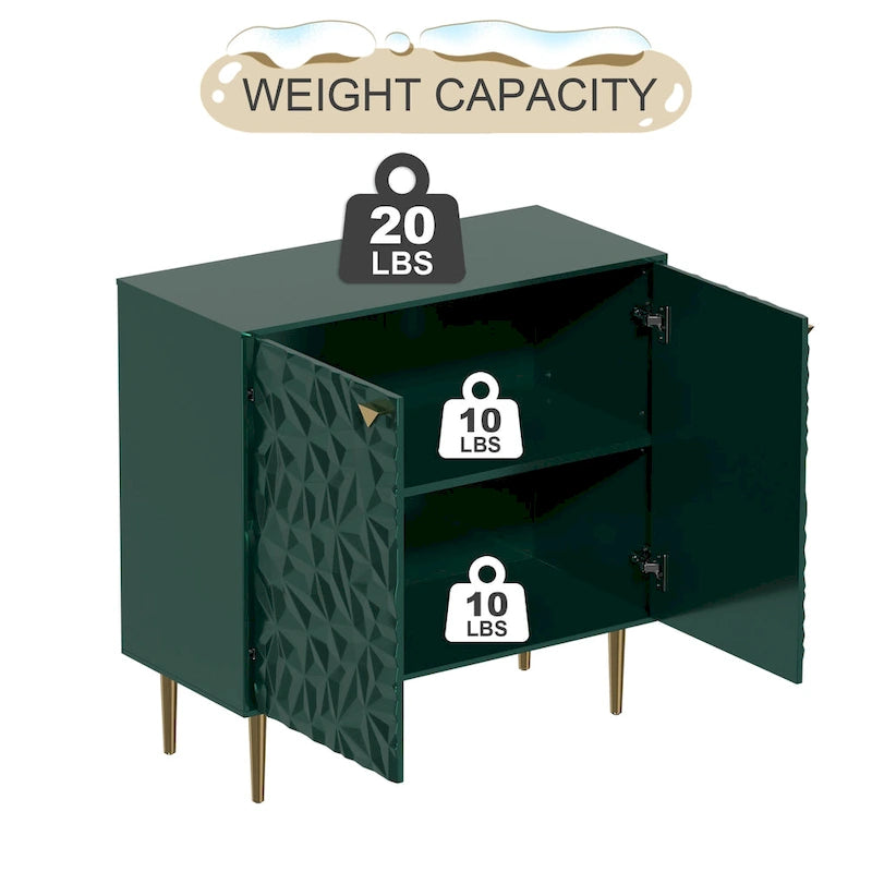 Clihome Armoire de rangement d'appoint à 2 portes