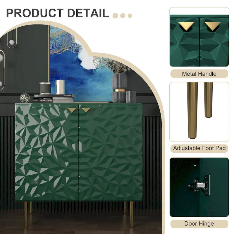 Clihome Armoire de rangement d'appoint à 2 portes