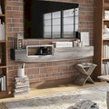 Meuble TV flottant contemporain DH BASIC de 63 po avec 1 tablette, tiroir et espace de rangement à couvercle relevable Denhour