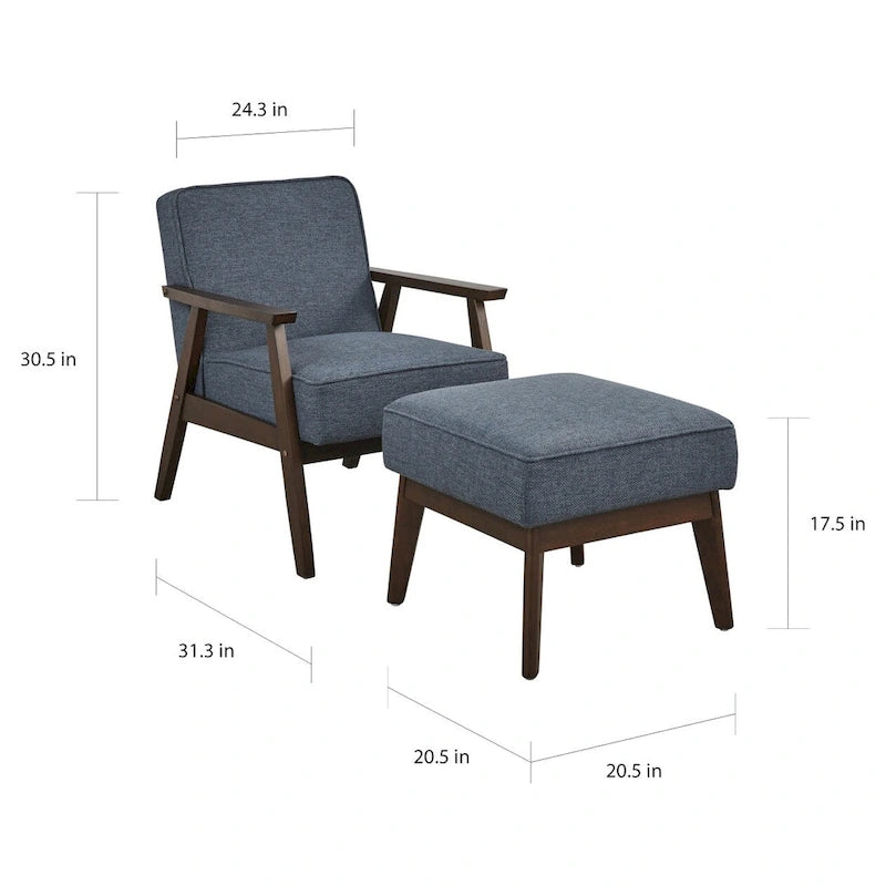 Ensemble chaise et repose-pieds Sonia de Simple Living
