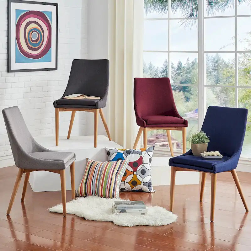 Sasha Oak Barrel Back Dining Chair (Set of 2) by iNSPIRE Q Modern - Set of 2