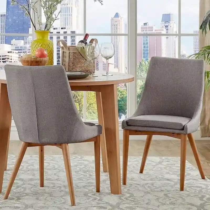 Chaise de salle à manger Sasha à dossier barillet en chêne (ensemble de 2) par iNSPIRE Q Modern - Ensemble de 2