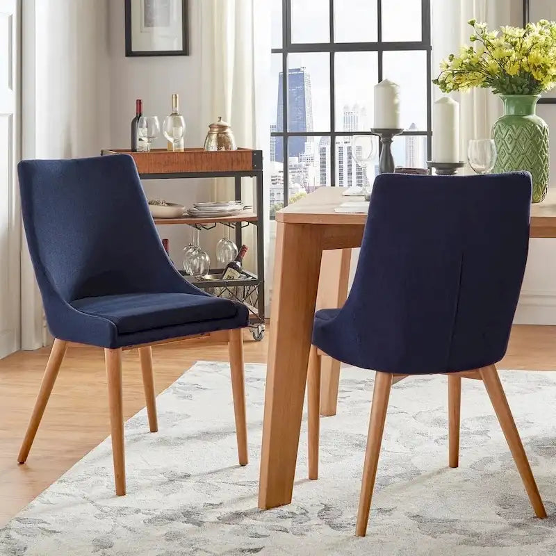 Chaise de salle à manger Sasha à dossier barillet en chêne (ensemble de 2) par iNSPIRE Q Modern - Ensemble de 2