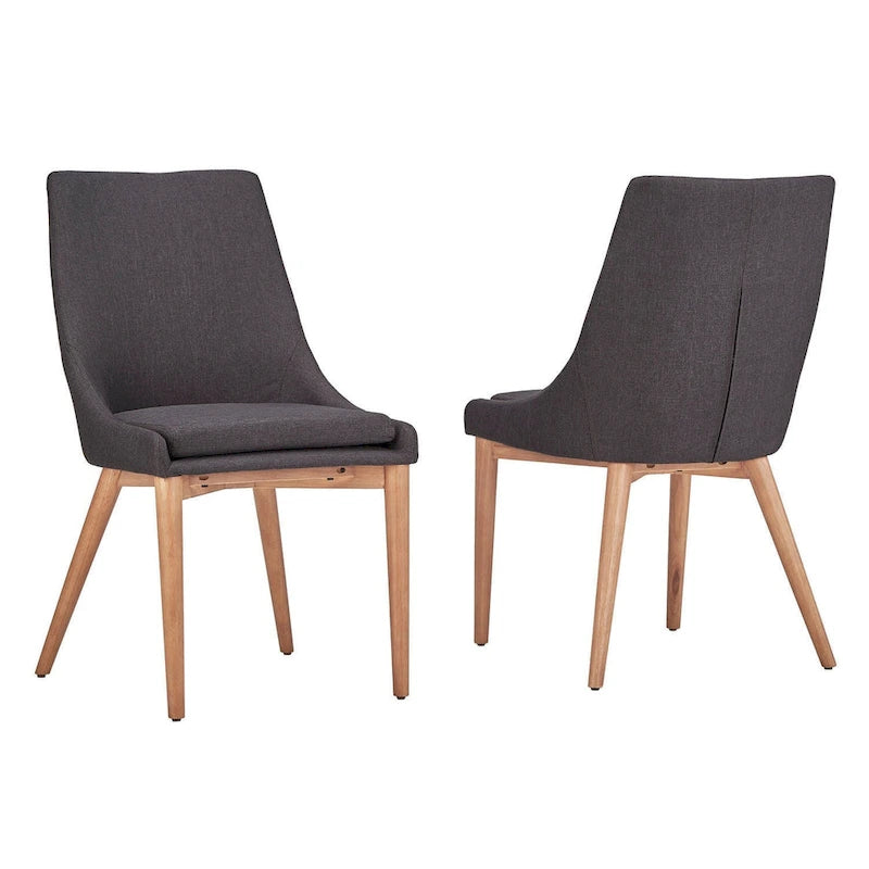 Chaise de salle à manger Sasha à dossier barillet en chêne (ensemble de 2) par iNSPIRE Q Modern - Ensemble de 2