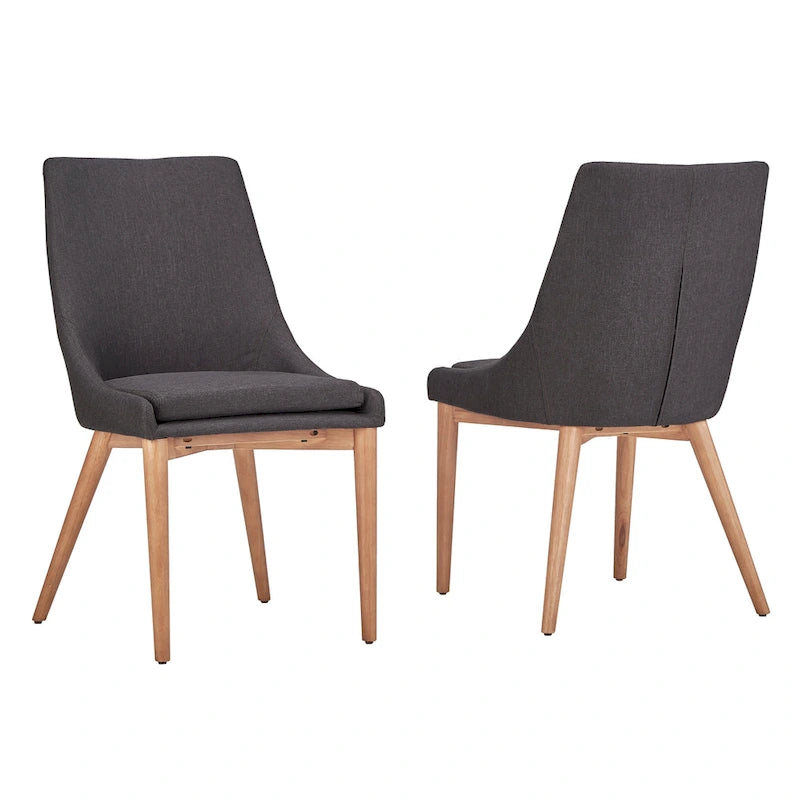 Chaise de salle à manger Sasha à dossier barillet en chêne (ensemble de 2) par iNSPIRE Q Modern - Ensemble de 2