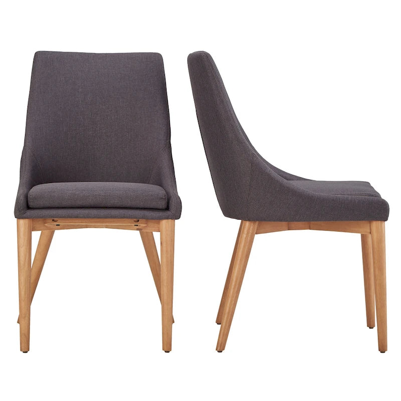 Chaise de salle à manger Sasha à dossier barillet en chêne (ensemble de 2) par iNSPIRE Q Modern - Ensemble de 2