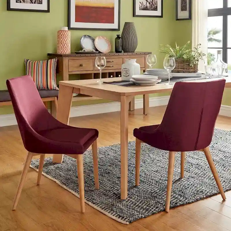 Chaise de salle à manger Sasha à dossier barillet en chêne (ensemble de 2) par iNSPIRE Q Modern - Ensemble de 2