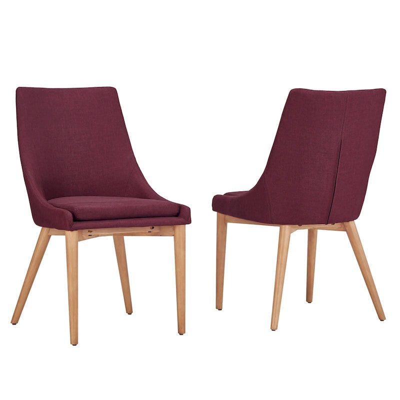 Chaise de salle à manger Sasha à dossier barillet en chêne (ensemble de 2) par iNSPIRE Q Modern - Ensemble de 2