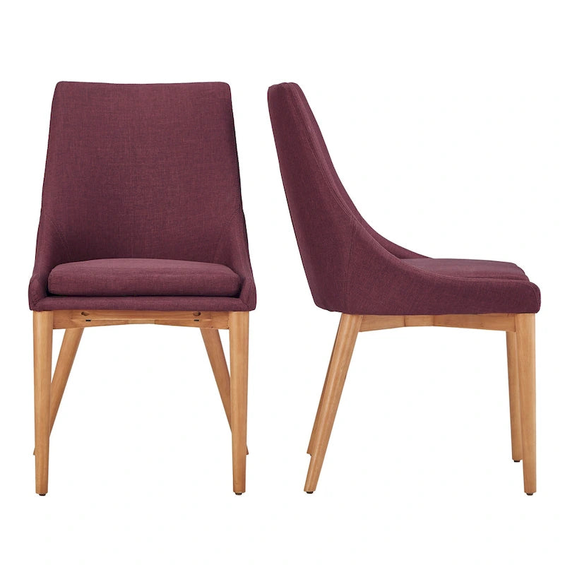 Chaise de salle à manger Sasha à dossier barillet en chêne (ensemble de 2) par iNSPIRE Q Modern - Ensemble de 2