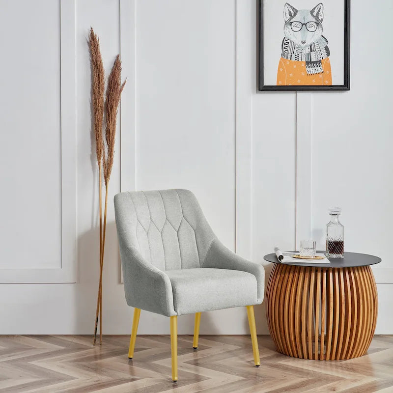 Corvus Abigail - Fauteuil d'appoint rembourré avec pieds en métal