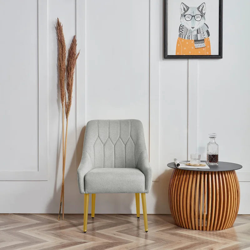 Corvus Abigail - Fauteuil d'appoint rembourré avec pieds en métal