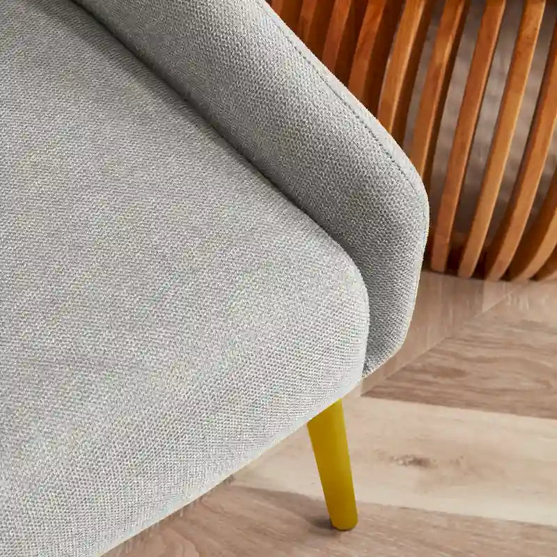 Corvus Abigail - Fauteuil d'appoint rembourré avec pieds en métal